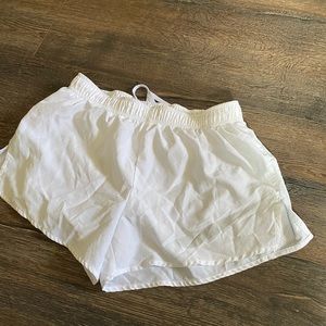 White women’s nike shorts